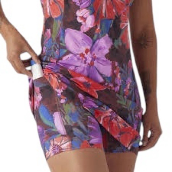 Alaskan Hardgear Women's Plus AKHG Lost Lake Swim Dress Sz 20W Purple Red Floral - Picture 11 of 11